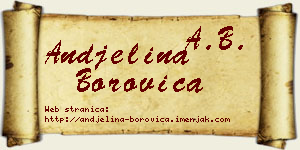 Andjelina Borovica vizit kartica